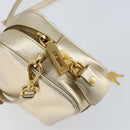 PRADA Shoulder Bag Safiano leather Gold Auth 152404-16