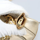 PRADA Shoulder Bag Safiano leather Gold Auth 152404-17