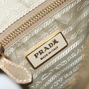 PRADA Shoulder Bag Safiano leather Gold Auth 152404-18