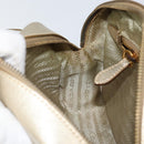 PRADA Shoulder Bag Safiano leather Gold Auth 152404-21