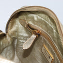 PRADA Shoulder Bag Safiano leather Gold Auth 152404-22