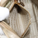 PRADA Shoulder Bag Safiano leather Gold Auth 152404-23