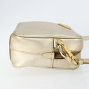PRADA Shoulder Bag Safiano leather Gold Auth 152404-4
