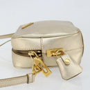 PRADA Shoulder Bag Safiano leather Gold Auth 152404-5