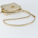 PRADA Shoulder Bag Safiano leather Gold Auth 152404-7