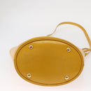 PRADA Hand Bag Safiano leather 2way Yellow Gold Auth 152405-5