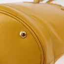 PRADA Hand Bag Safiano leather 2way Yellow Gold Auth 152405-16