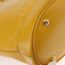PRADA Hand Bag Safiano leather 2way Yellow Gold Auth 152405-17
