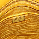 PRADA Hand Bag Safiano leather 2way Yellow Gold Auth 152405-21