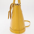PRADA Hand Bag Safiano leather 2way Yellow Gold Auth 152405-3