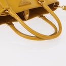 PRADA Hand Bag Safiano leather 2way Yellow Gold Auth 152405-7