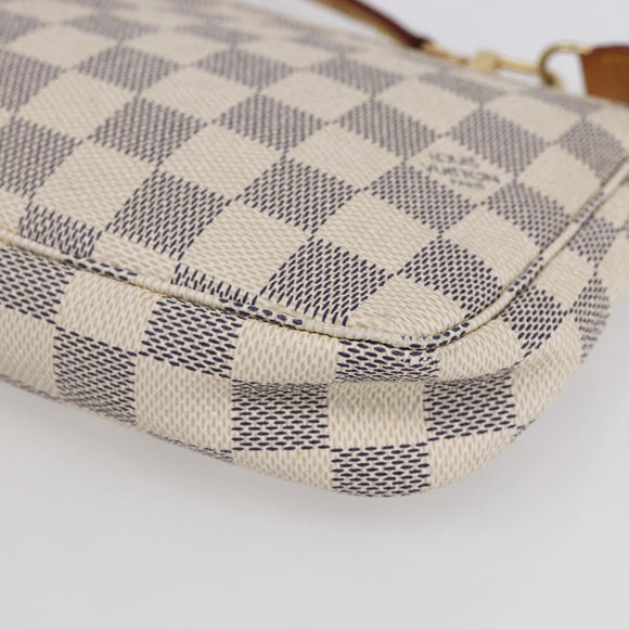 LOUIS VUITTON Damier Azur Pochette Accessoires Pouch N51986 LV Auth 152406V
