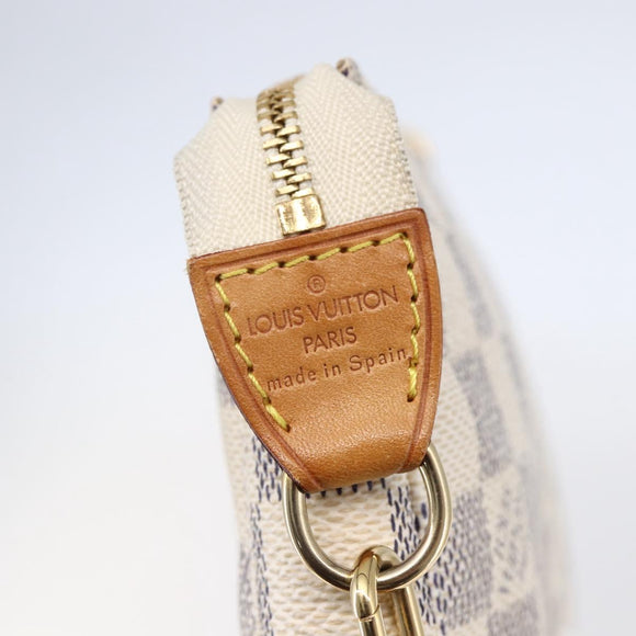 LOUIS VUITTON Damier Azur Pochette Accessoires Pouch N51986 LV Auth 152406V