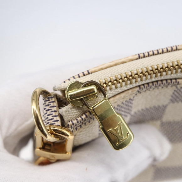 LOUIS VUITTON Damier Azur Pochette Accessoires Pouch N51986 LV Auth 152406V