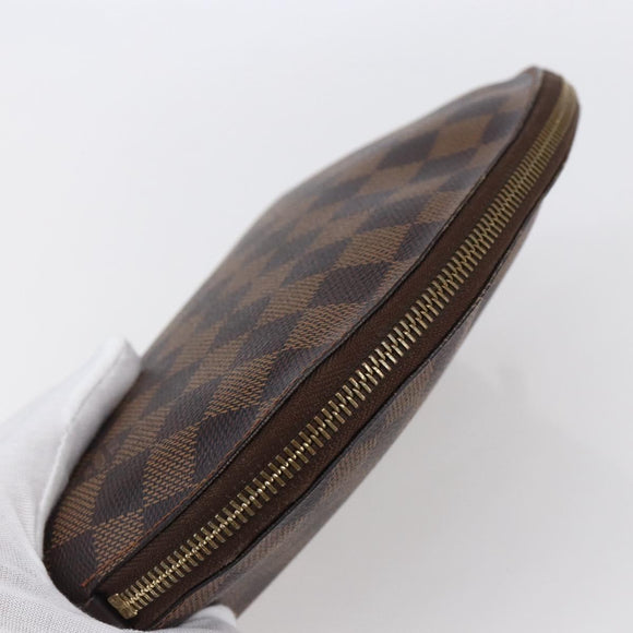 LOUIS VUITTON Damier Ebene Pochette Cosmetic GM Pouch N23345 LV Auth 152407