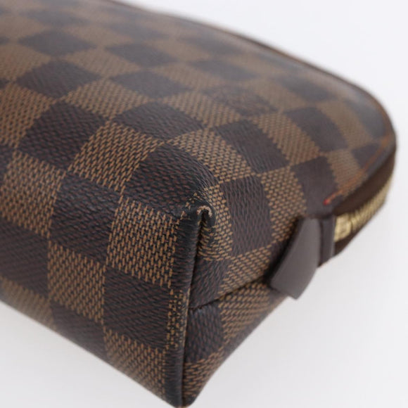 LOUIS VUITTON Damier Ebene Pochette Cosmetic GM Pouch N23345 LV Auth 152407