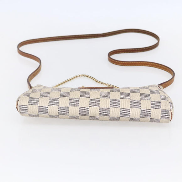 LOUIS VUITTON Damier Azur Eva Shoulder Bag 2way N55214 LV Auth 152408