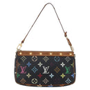 LOUIS VUITTON Multicolor Pochette Accessoires Pouch Black M92648 LV Auth 152410-13