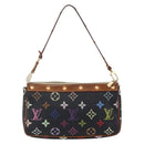 LOUIS VUITTON Multicolor Pochette Accessoires Pouch Black M92648 LV Auth 152410-2