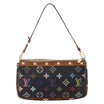 LOUIS VUITTON Multicolor Pochette Accessoires Pouch Black M92648 LV Auth 152410 - 0