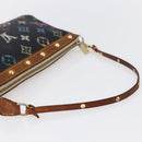 LOUIS VUITTON Multicolor Pochette Accessoires Pouch Black M92648 LV Auth 152410-7