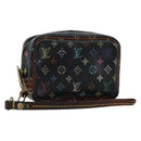 LOUIS VUITTON Monogram Multicolor Trousse Wapity Pouch Black M58034 Auth 152411-1
