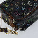 LOUIS VUITTON Monogram Multicolor Trousse Wapity Pouch Black M58034 Auth 152411-14