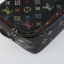 LOUIS VUITTON Monogram Multicolor Trousse Wapity Pouch Black M58034 Auth 152411-16