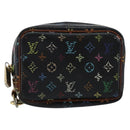 LOUIS VUITTON Monogram Multicolor Trousse Wapity Pouch Black M58034 Auth 152411-13