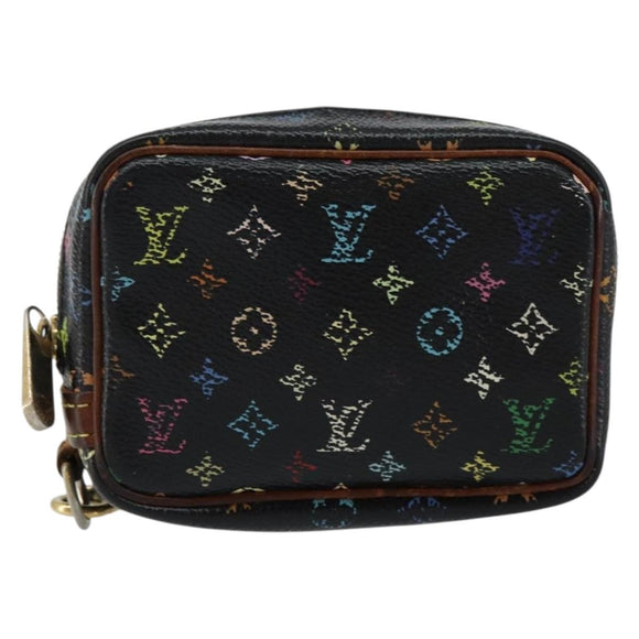LOUIS VUITTON Monogram Multicolor Trousse Wapity Pouch Black M58034 Auth 152411