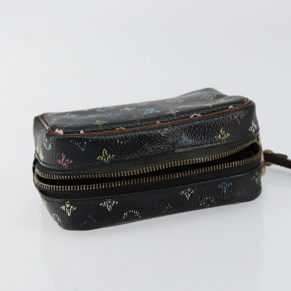 LOUIS VUITTON Monogram Multicolor Trousse Wapity Pouch Black M58034 Auth 152411