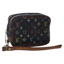 LOUIS VUITTON Monogram Multicolor Trousse Wapity Pouch Black M58034 Auth 152412-1