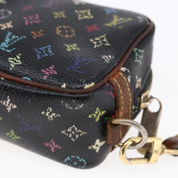 LOUIS VUITTON Monogram Multicolor Trousse Wapity Pouch Black M58034 Auth 152412