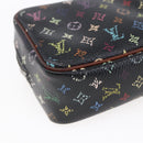 LOUIS VUITTON Monogram Multicolor Trousse Wapity Pouch Black M58034 Auth 152412-16