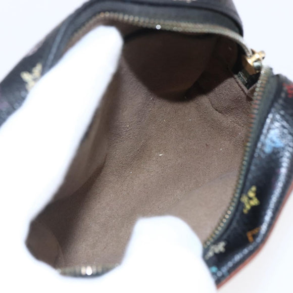 LOUIS VUITTON Monogram Multicolor Trousse Wapity Pouch Black M58034 Auth 152412
