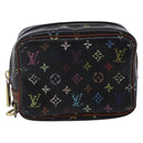 LOUIS VUITTON Monogram Multicolor Trousse Wapity Pouch Black M58034 Auth 152412-13