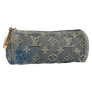 LOUIS VUITTON Monogram Denim Trousse Speedy GM Pouch Blue M95081 LV Auth 152415-1