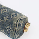 LOUIS VUITTON Monogram Denim Trousse Speedy GM Pouch Blue M95081 LV Auth 152415-15