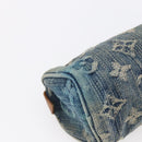 LOUIS VUITTON Monogram Denim Trousse Speedy GM Pouch Blue M95081 LV Auth 152415-16