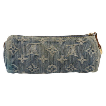 LOUIS VUITTON Monogram Denim Trousse Speedy GM Pouch Blue M95081 LV Auth 152415 - 0