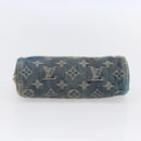 LOUIS VUITTON Monogram Denim Trousse Speedy GM Pouch Blue M95081 LV Auth 152415-6