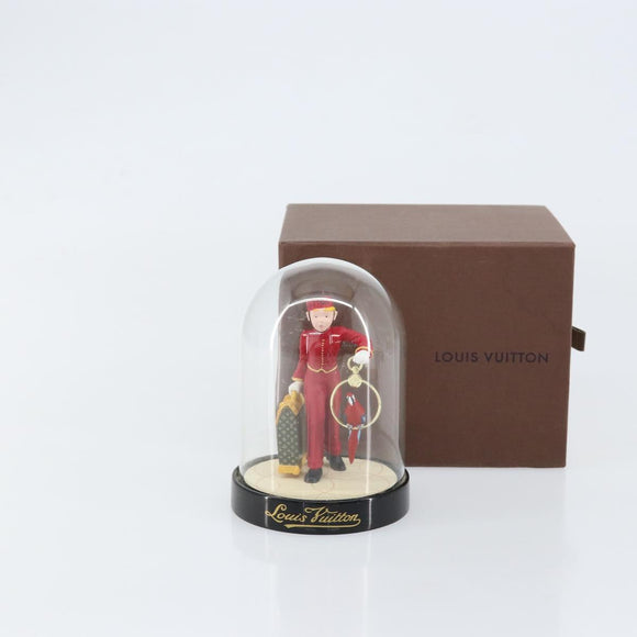 LOUIS VUITTON Snow Globe Pageboy Clear Red LV Auth 152416