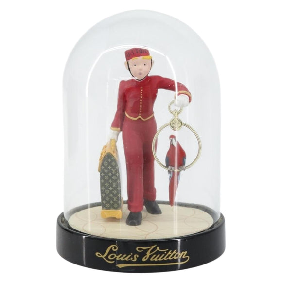 LOUIS VUITTON Snow Globe Pageboy Clear Red LV Auth 152416