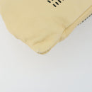 Miu Miu Gamaguchi Shoulder Bag Leather Beige Silver Auth 152418-15