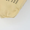 Miu Miu Gamaguchi Shoulder Bag Leather Beige Silver Auth 152418-17