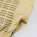 Miu Miu Gamaguchi Shoulder Bag Leather Beige Silver Auth 152418-9