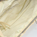 Miu Miu Gamaguchi Shoulder Bag Leather Beige Silver Auth 152418-11