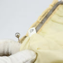 Miu Miu Gamaguchi Shoulder Bag Leather Beige Silver Auth 152418-12