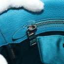 Miu Miu Shoulder Bag Leather Turquoise Blue Silver Auth 152419A-23