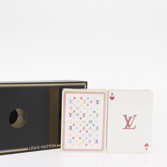 LOUIS VUITTON Monogram Multicolor Playing Cards Black White LV Auth 152420A